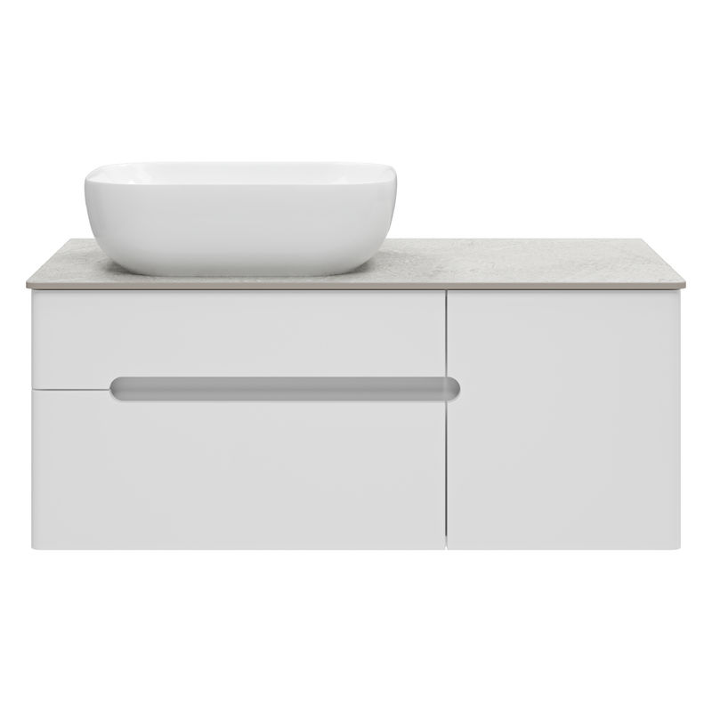 Тумба под раковину Роял 100 подвесная с 2 ящ. 1 дв. / П-Роя-01100-011П2Я белый