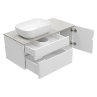 Тумба под раковину Роял 100 подвесная с 2 ящ. 1 дв. / П-Роя-01100-011П2Я белый — 6