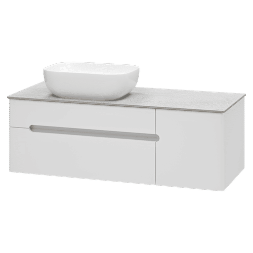 Тумба под раковину Роял 120 подвесная с 2 ящ. 1 дв. / П-Роя-01120-011П2Я белый