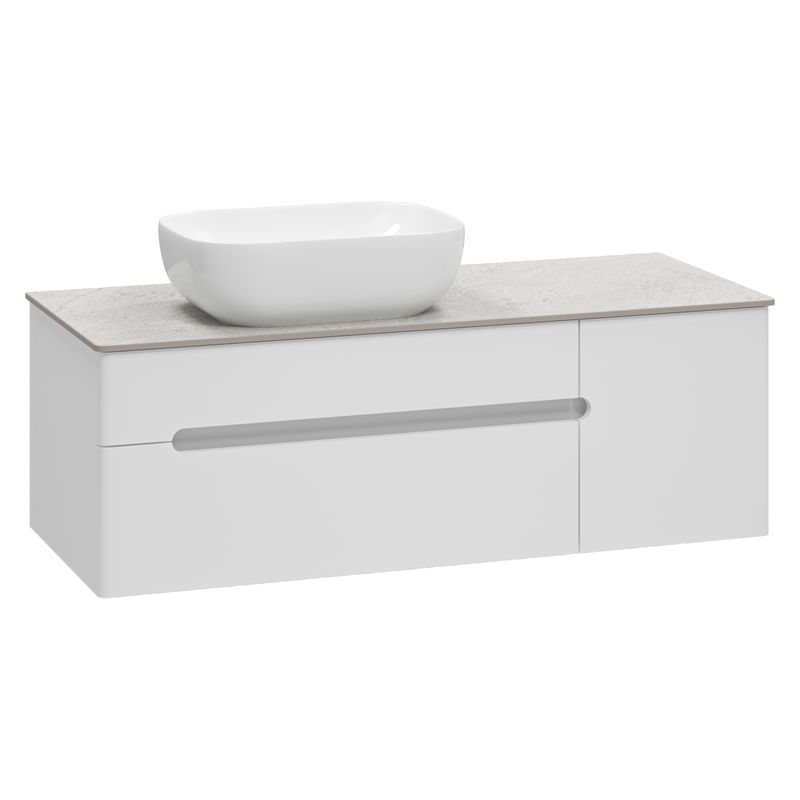 Тумба под раковину Роял 120 подвесная с 2 ящ. 1 дв. / П-Роя-01120-011П2Я белый