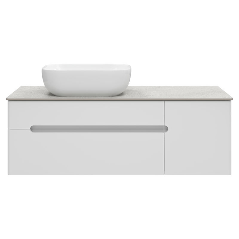 Тумба под раковину Роял 120 подвесная с 2 ящ. 1 дв. / П-Роя-01120-011П2Я белый