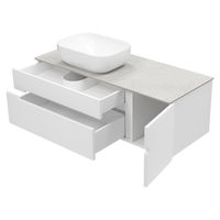 Тумба под раковину Роял 120 подвесная с 2 ящ. 1 дв. / П-Роя-01120-011П2Я белый — 3