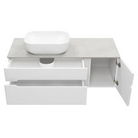 Тумба под раковину Роял 120 подвесная с 2 ящ. 1 дв. / П-Роя-01120-011П2Я белый — 4