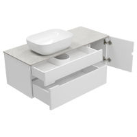 Тумба под раковину Роял 120 подвесная с 2 ящ. 1 дв. / П-Роя-01120-011П2Я белый — 6