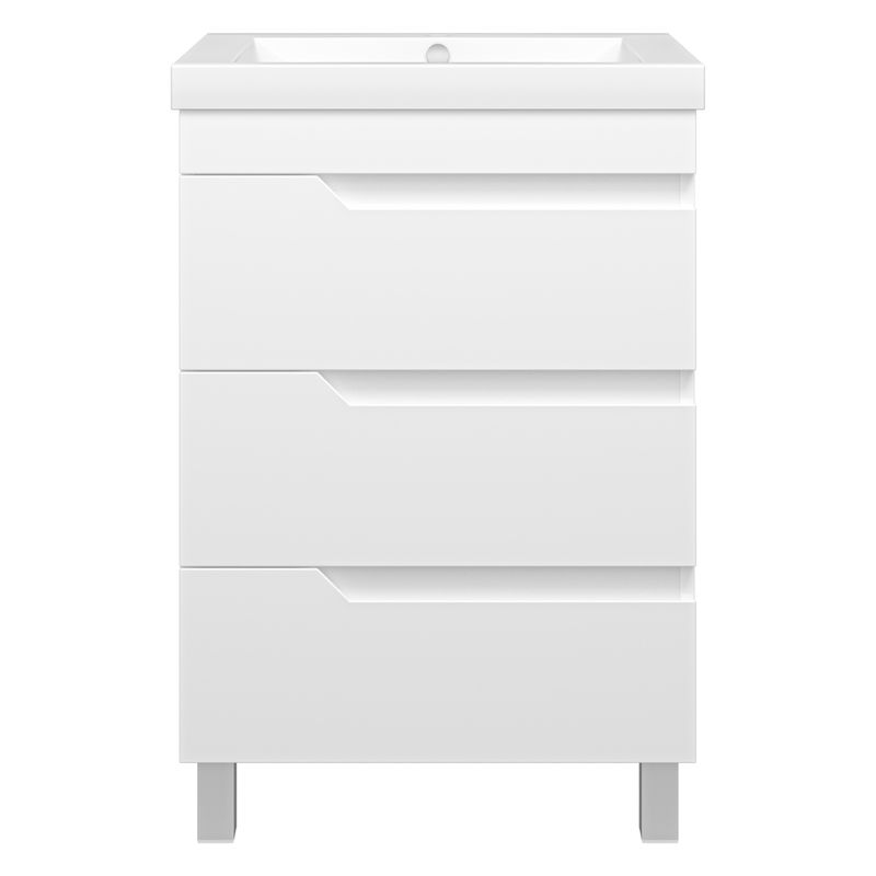 Тумба под раковину Софт 60 напольная с 3 ящ. / П-Соф-01060-0113Я эмаль