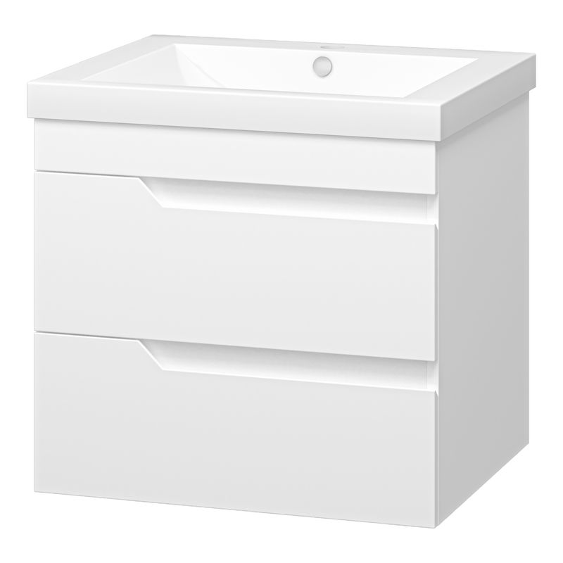 Тумба под раковину Софт 60 подвесная с 2 ящ. / П-Соф-01060-011П2Я эмаль