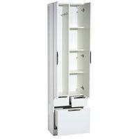 Шкаф-пенал для ванной Misty Орхидея 50 без корзины с 2 ящ. / П-Жас05050-0112Я белая эмаль — 3