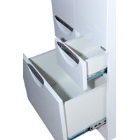 Шкаф-пенал для ванной Misty Орхидея 50 без корзины с 2 ящ. / П-Жас05050-0112Я белая эмаль — 4