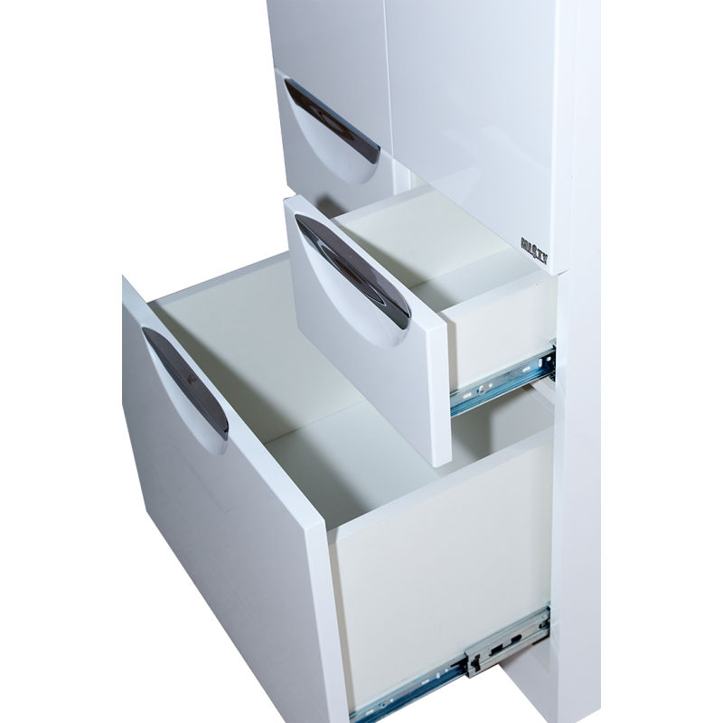 Шкаф-пенал для ванной Misty Орхидея 50 без корзины с 2 ящ. / П-Жас05050-0112Я белая эмаль