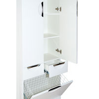 Шкаф-пенал для ванной Misty Орхидея 60 + Б/К с 2 ящ. / П-Жас05060-011К2Я белая эмаль — 5