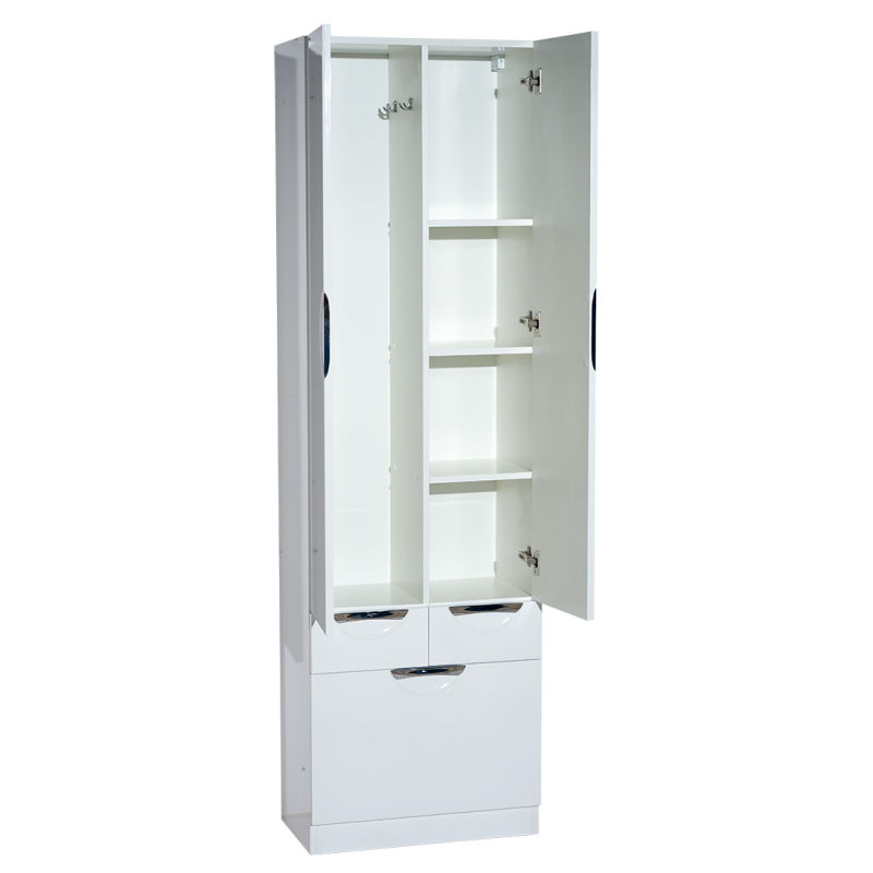 Шкаф-пенал для ванной Misty Орхидея 60 + Б/К с 2 ящ. / П-Жас05060-011К2Я белая эмаль