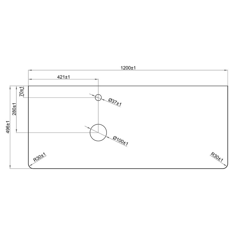 Столешница для ванной Brevita Pallisandro 120 см керамогранит / PA01-120 серый