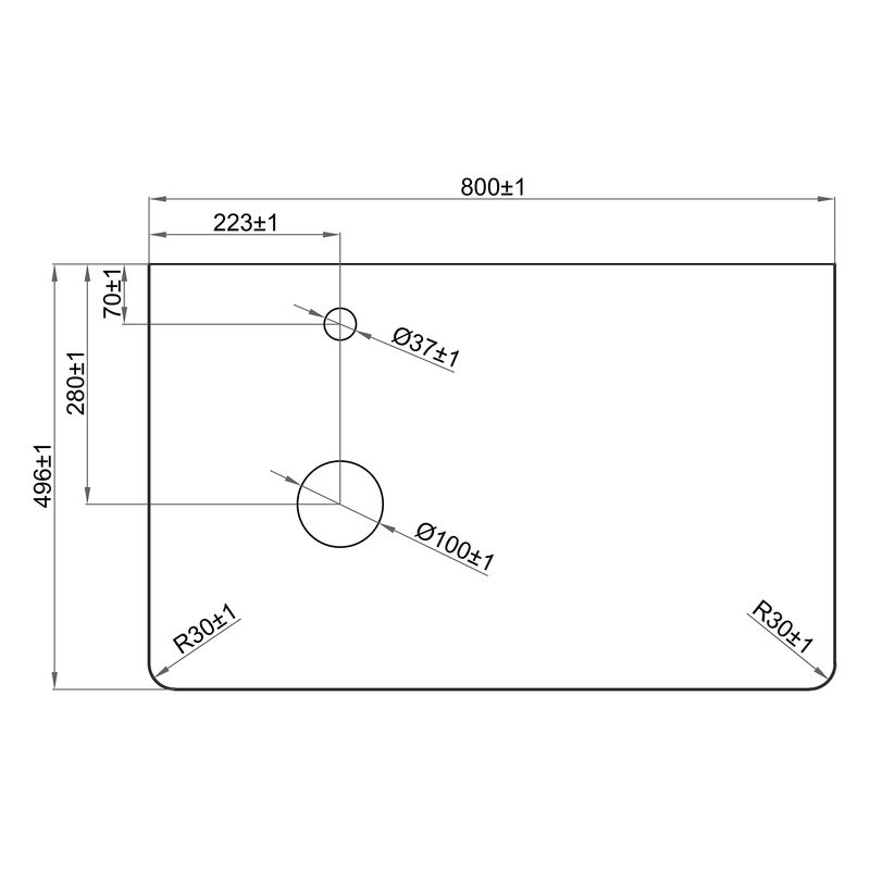 Столешница для ванной Brevita Pallisandro 80 см керамогранит / PA01-80 серый