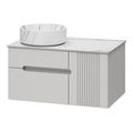 PALLISANDRO - 80 Тумба подвесная с 2 ящ. 1 дв., серая матовая эмаль