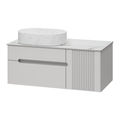 PALLISANDRO - 100 Тумба подвесная с 2 ящ. 1 дв., серая матовая эмаль
