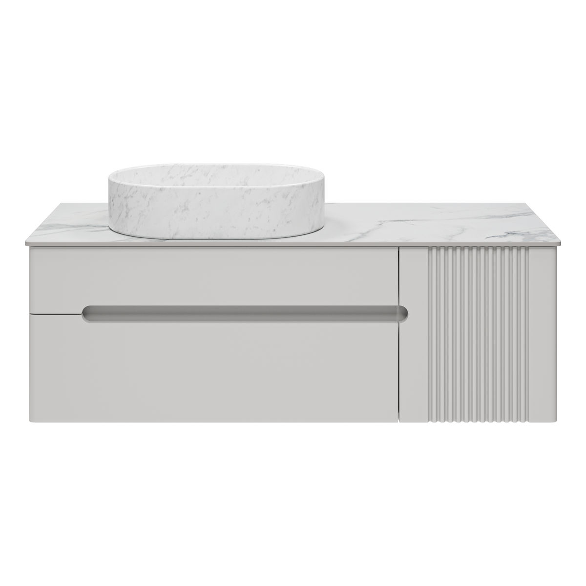 PALLISANDRO - 120 Тумба подвесная с 2 ящ. 1 дв., серая матовая эмаль