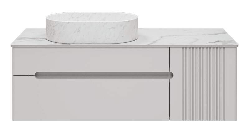 PALLISANDRO - 120 Тумба подвесная с 2 ящ. 1 дв., серая матовая эмаль