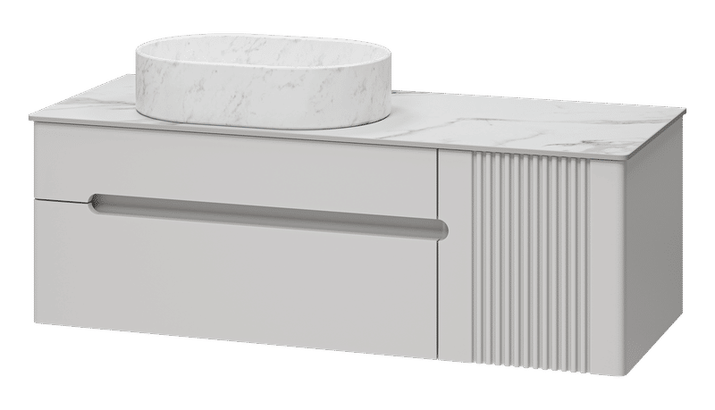 PALLISANDRO - 120 Тумба подвесная с 2 ящ. 1 дв., серая матовая эмаль