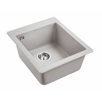 Кухонная мойка из искусственного камня Paulmark Kante 40 из искусственного гранита PM104249-GR серый 415х490 мм — 2
