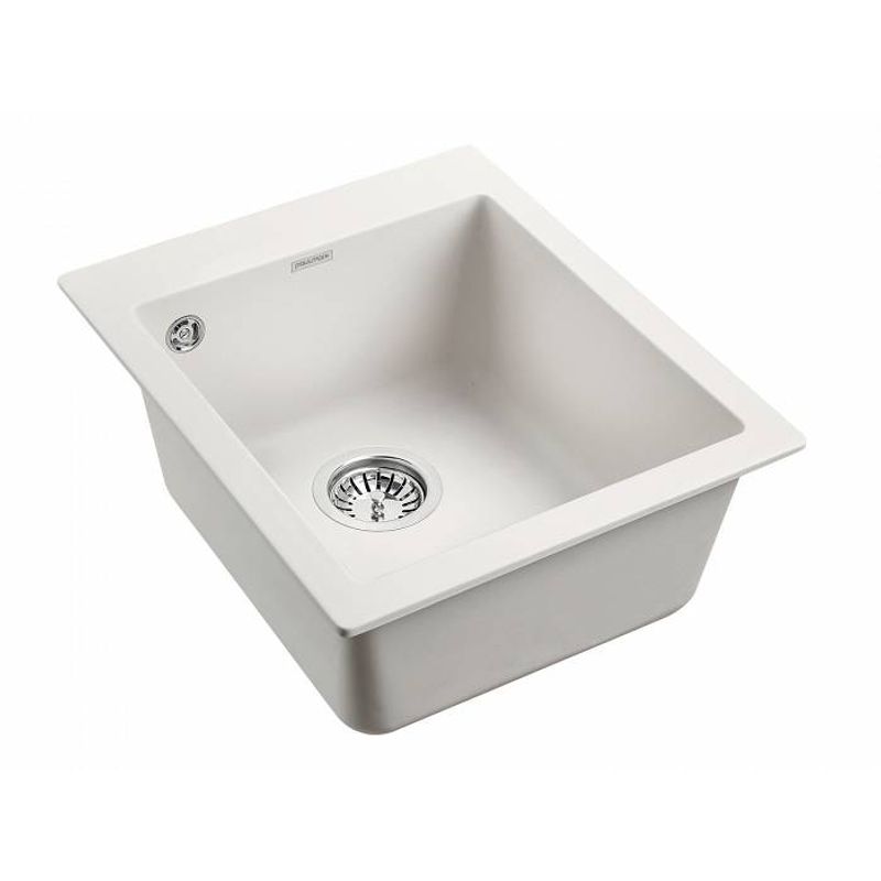 Кухонная мойка из искусственного камня Paulmark Kante 40 из искусственного гранита PM104249-WH белый 415х490 мм