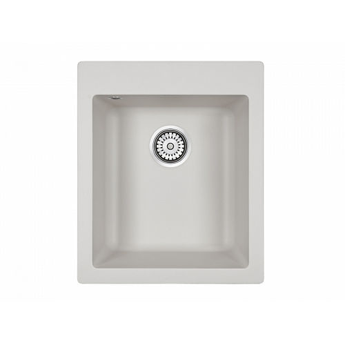 Кухонная мойка из искусственного камня Paulmark Kante 40 из искусственного гранита PM104249-WH белый 415х490 мм