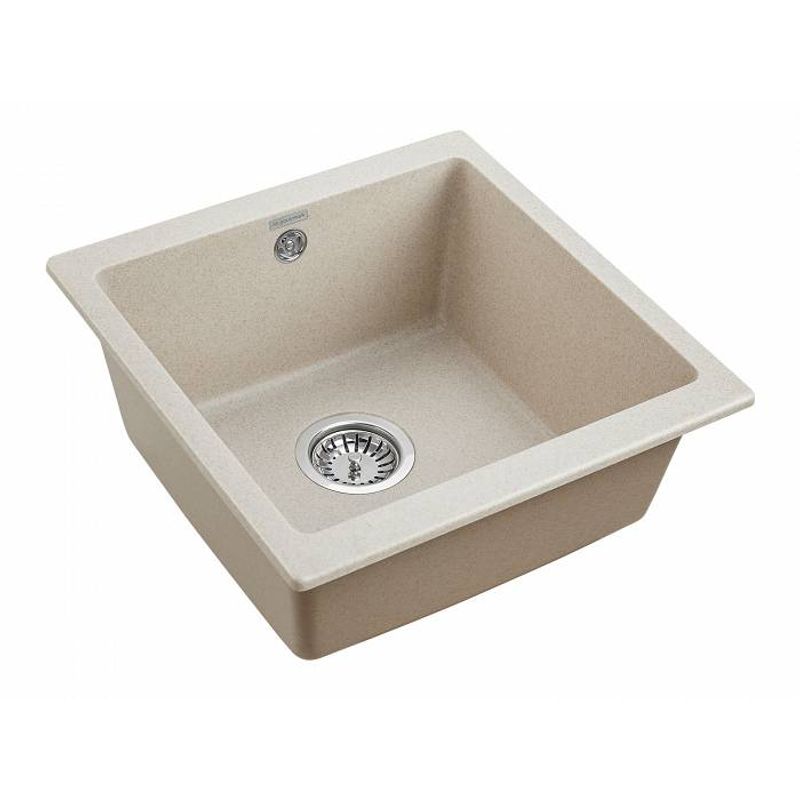 Кухонная мойка из искусственного камня Paulmark Gera 50 из искусственного гранита PM104546-BE бежевый 450х460 мм