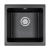 Кухонная мойка из искусственного камня Paulmark Gera 50 из искусственного гранита PM104546-BL черный 450х460 мм — 1