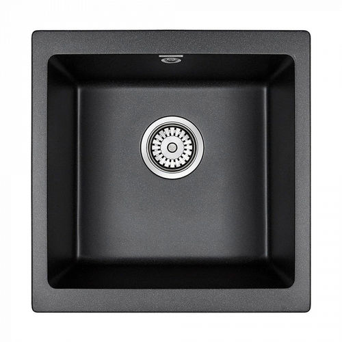 Кухонная мойка из искусственного камня Paulmark Gera 50 из искусственного гранита PM104546-BL черный 450х460 мм