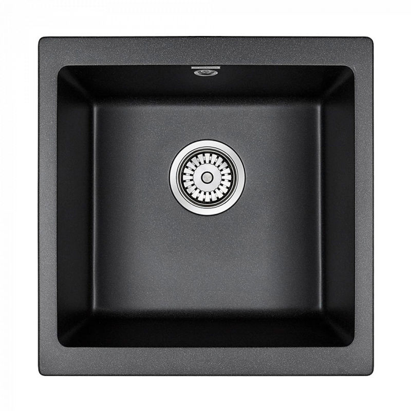 Кухонная мойка из искусственного камня Paulmark Gera 50 из искусственного гранита PM104546-BL черный 450х460 мм