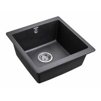 Кухонная мойка из искусственного камня Paulmark Gera 50 из искусственного гранита PM104546-BL черный 450х460 мм — 2