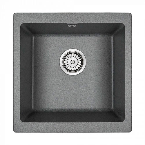 Кухонная мойка из искусственного камня Paulmark Gera 50 из искусственного гранита PM104546-DG графит 450х460 мм