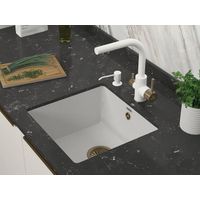 Кухонная мойка из искусственного камня Paulmark Gera 50 из искусственного гранита PM104546-WH белый 450х460 мм — 3