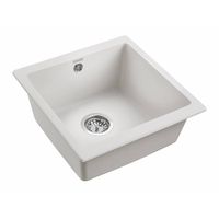 Кухонная мойка из искусственного камня Paulmark Gera 50 из искусственного гранита PM104546-WH белый 450х460 мм — 2