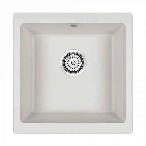Кухонная мойка из искусственного камня Paulmark Gera 50 из искусственного гранита PM104546-WH белый 450х460 мм