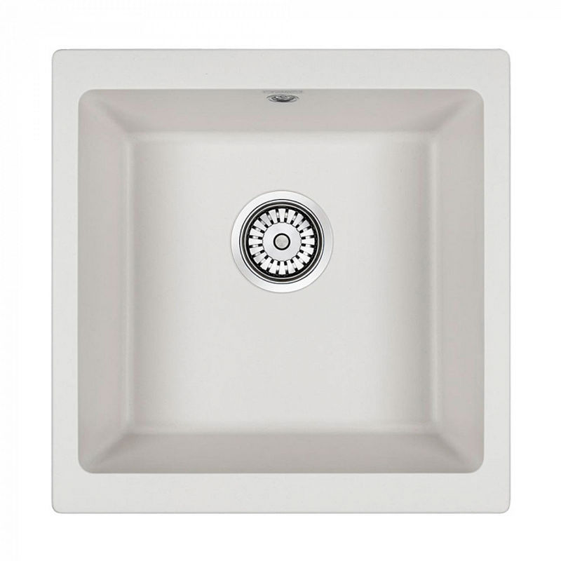 Кухонная мойка из искусственного камня Paulmark Gera 50 из искусственного гранита PM104546-WH белый 450х460 мм