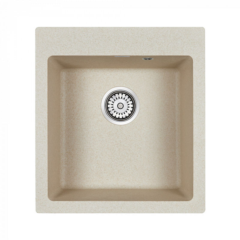 Кухонная мойка из искусственного камня Paulmark Kante 45 из искусственного гранита PM104651-BE бежевый 460х510 мм