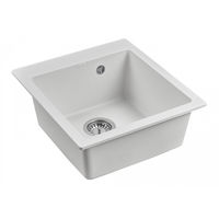 Кухонная мойка из искусственного камня Paulmark Kante 45 из искусственного гранита PM104651-WH белый 460х510 мм — 2