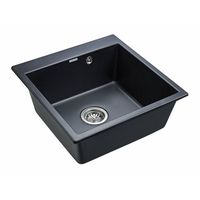 Кухонная мойка из искусственного камня Paulmark Kante 50 из искусственного гранита PM105152-BLM черный металлик 510х520 мм — 2