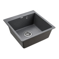 Кухонная мойка из искусственного камня Paulmark Kante 50 из искусственного гранита PM105152-DG графит 510х520 мм — 2