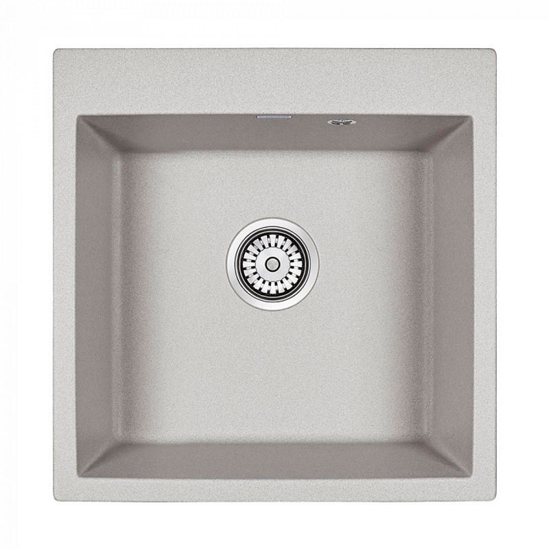 Кухонная мойка из искусственного камня Paulmark Kante 50 из искусственного гранита PM105152-GR серый 510х521 мм