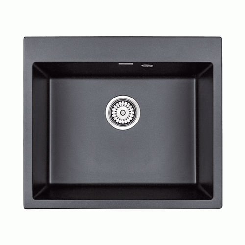 Кухонная мойка из искусственного камня Paulmark Kante 60 из искусственного гранита PM106052-AN антрацит 600х520 мм