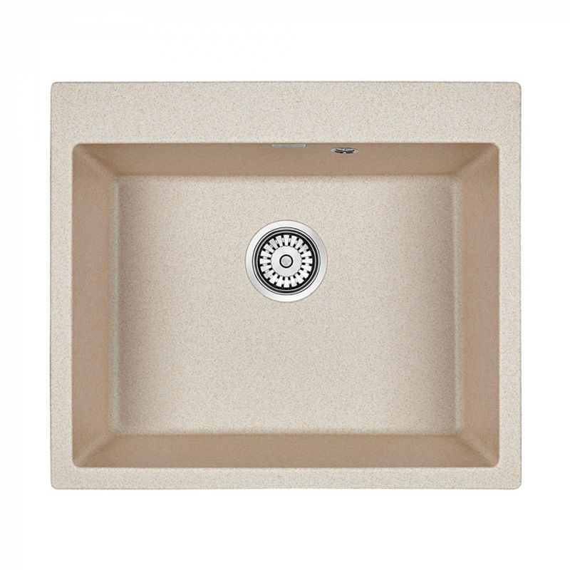 Кухонная мойка из искусственного камня Paulmark Kante 60 из искусственного гранита PM106052-BE бежевый 600х520 мм