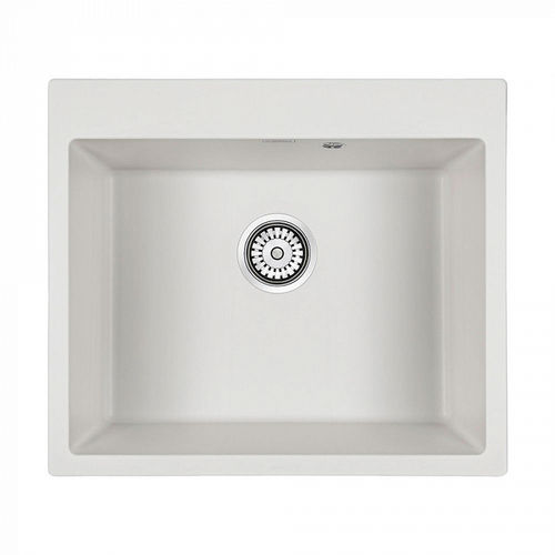 Кухонная мойка из искусственного камня Paulmark Kante 60 из искусственного гранита PM106052-WH белый 600х520 мм