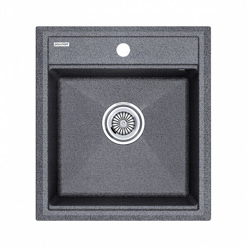 Кухонная мойка из искусственного камня Paulmark Stepia 45 из искусственного гранита PM114651-DG графит 460х510 мм