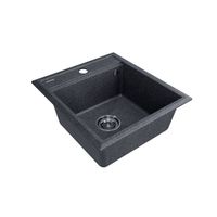 Кухонная мойка из искусственного камня Paulmark Stepia 45 из искусственного гранита PM114651-DG графит 460х510 мм — 2