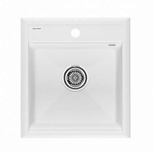Кухонная мойка из искусственного камня Paulmark Stepia 45 из искусственного гранита PM114651-WH белый 460х510 мм