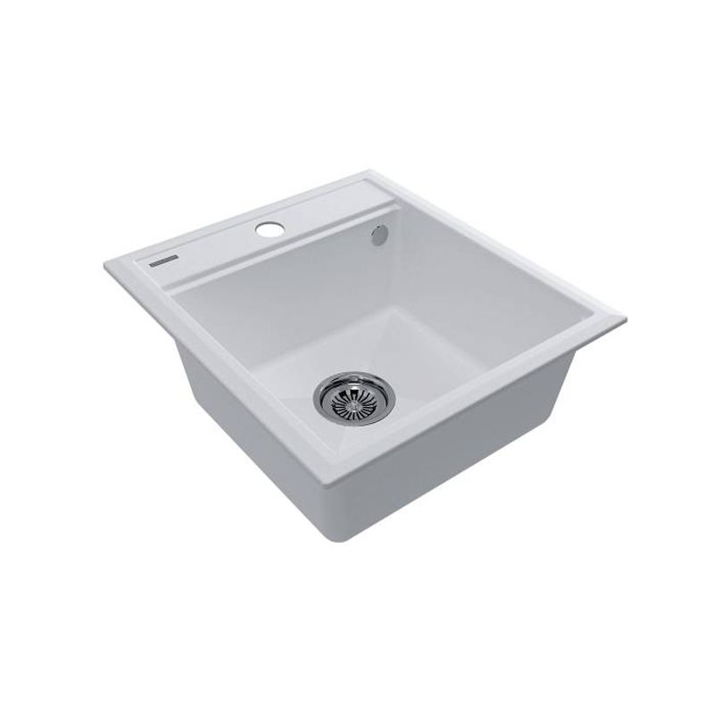 Кухонная мойка из искусственного камня Paulmark Stepia 45 из искусственного гранита PM114651-WH белый 460х510 мм