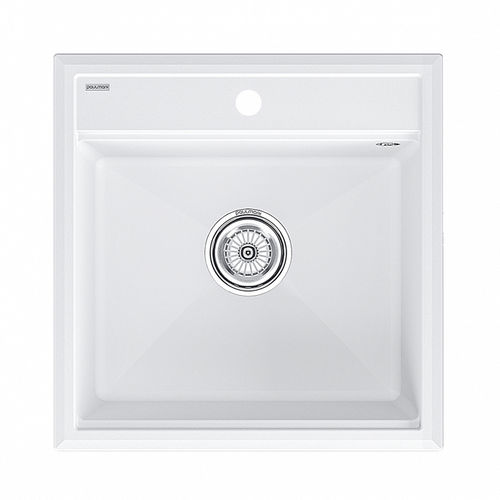 Кухонная мойка из искусственного камня Paulmark Stepia-500 из искусственного гранита PM115051-WH белый 500х510 мм