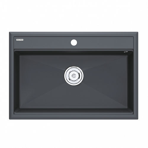Кухонная мойка из искусственного камня Paulmark Stepia-750 из искусственного гранита PM117551-AN антрацит 750х510 мм