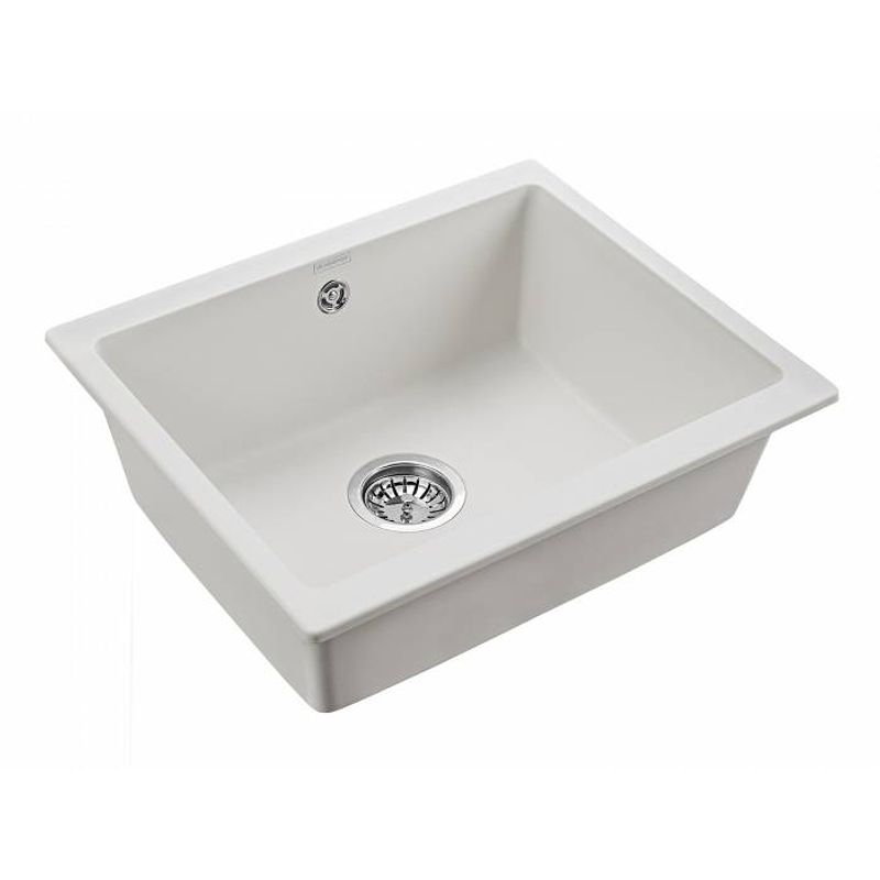 Кухонная мойка из искусственного камня Paulmark Gera 60 из искусственного гранита PM205546-WH белый 555х460 мм